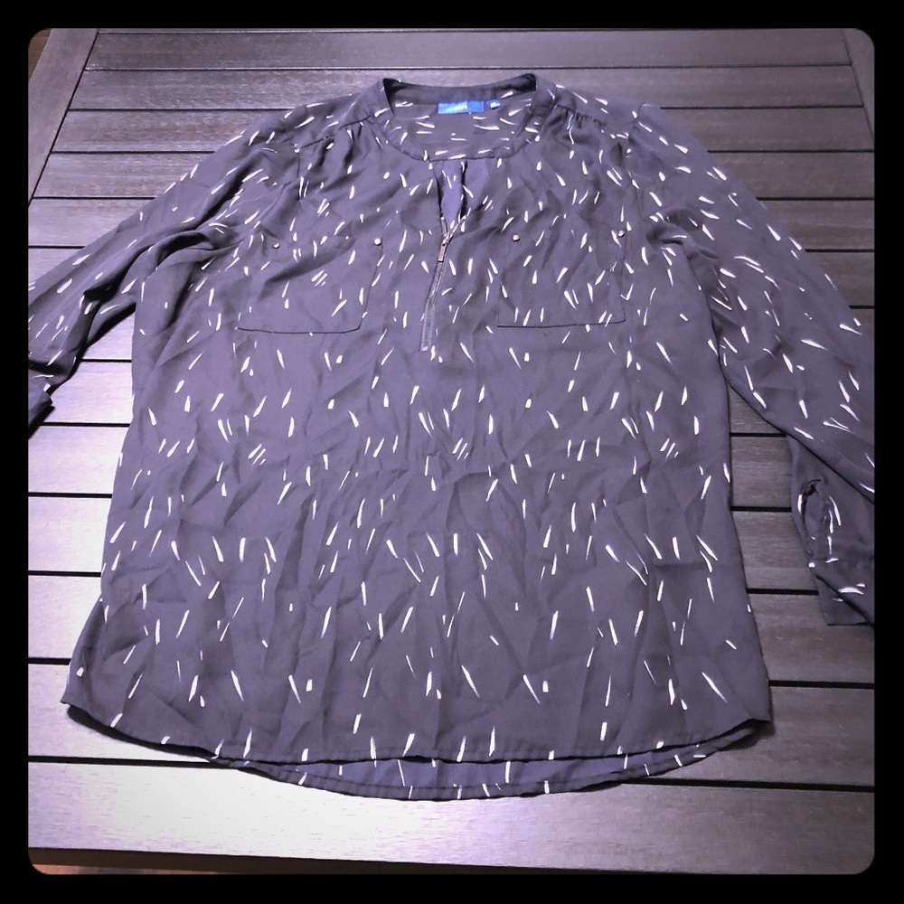 Women’s 1/4 zip tunic blouse